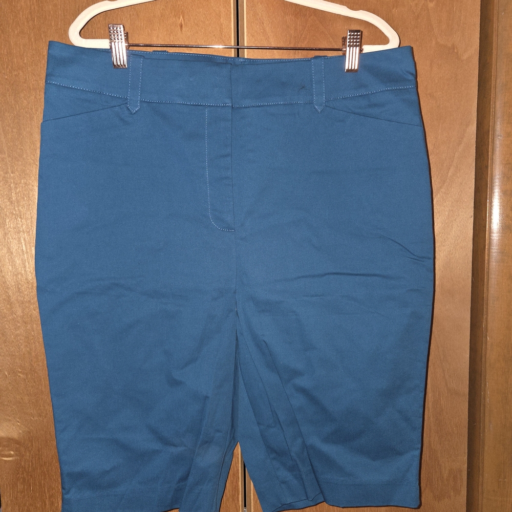 New York & Company Teal Women's Bermudas